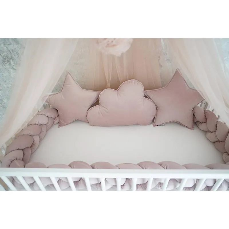 Ensemble de protection pour lit Bébé Rose poudré - 4pcs-3