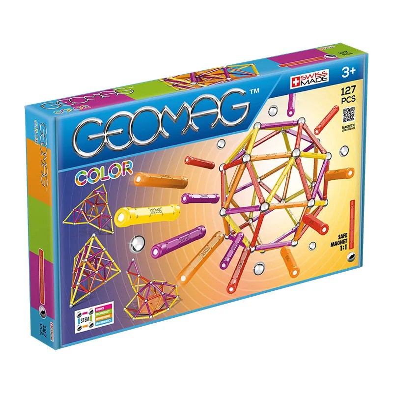 Jeu de construction magnét. Color 127pcs - 3+-0