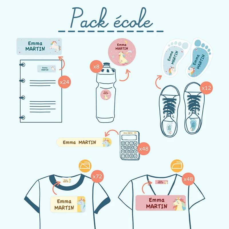 Bon d’achat Pack École - 213 étiquettes-1