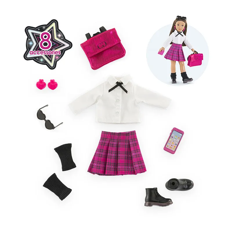 Ensemble Dressing Collège anglais Corolle Girls 28cm - 4+-0