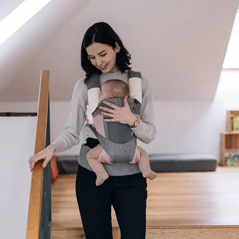 Porte bébé 3en1 Easy Move Gris/Rose - 3m+-3