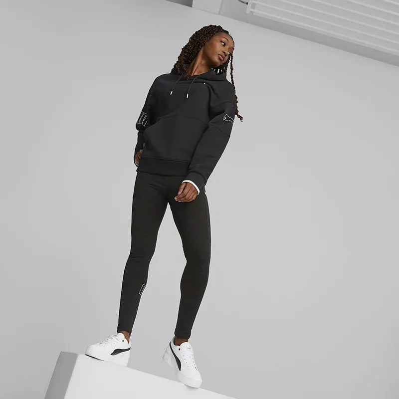 Legging 7/8 Femme Power Colorblock Puma - Noir-4