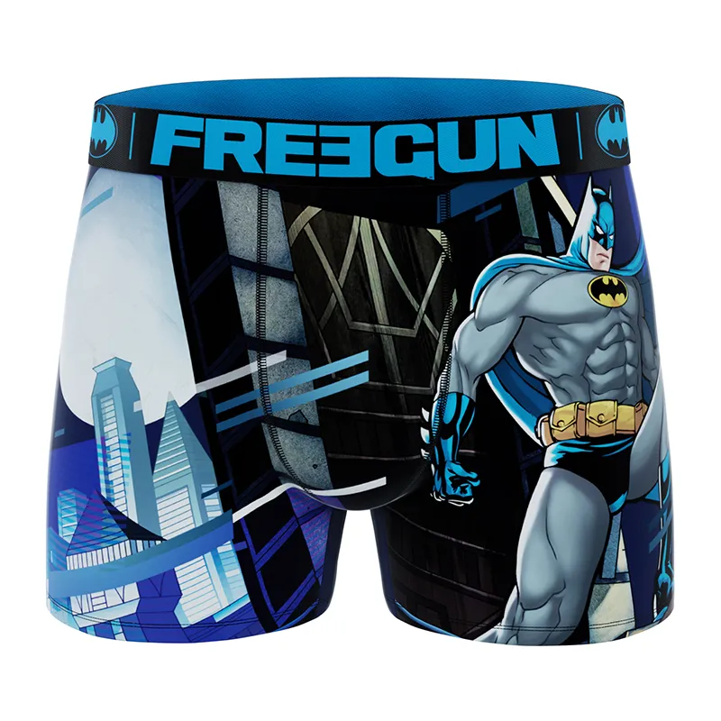 3 Boxers Homme DC Comics - Violet/Jaune/Bleu/Gris/Blanc-3