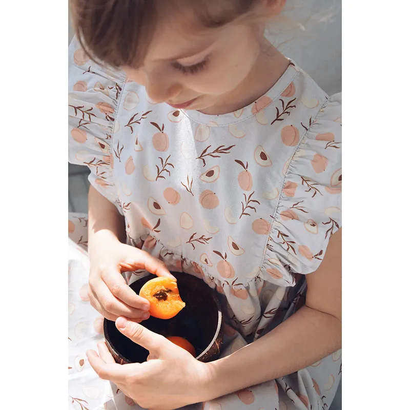 Robe SM Pêche Dina - Bleu-5