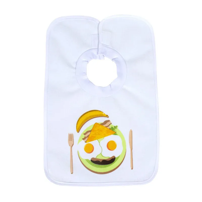 Bavoir éponge fermeture velcro Breakfast - 4m+-1