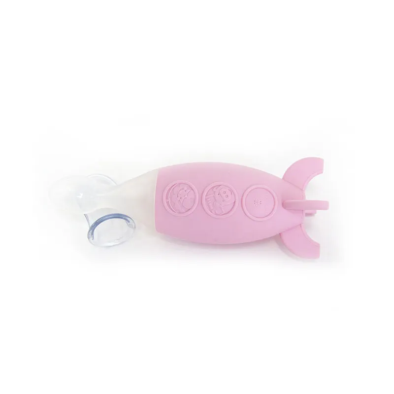 Cuillère ludique à réservoir 90ml Rose - 6m+-2