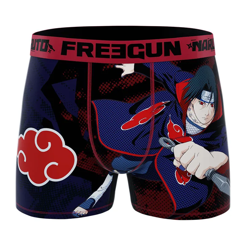 3 boxers homme Naruto Classic - Noir/Bleu/Jaune/Rouge-2