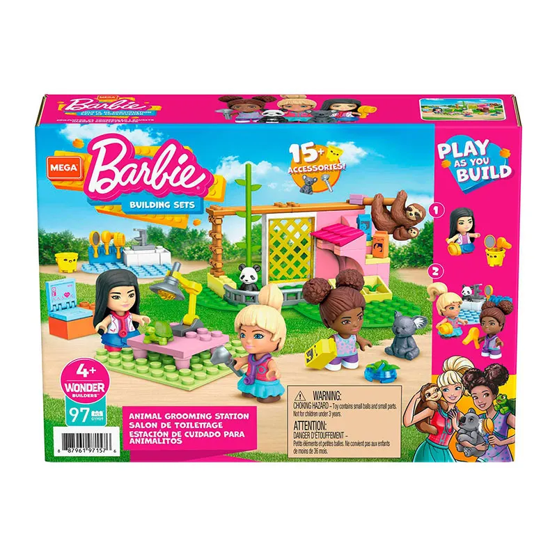 Coffret construc. Salon toilettage Barbie 97pcs - 4+-4