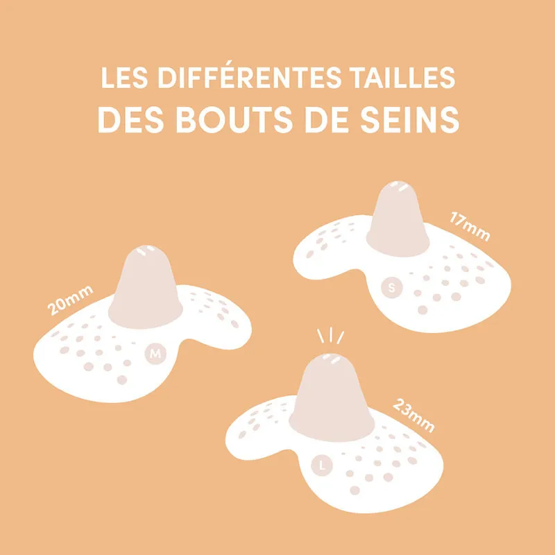2 Bouts de sein en silicone + Boîte-2