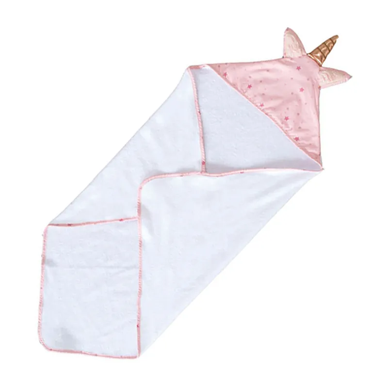 Sortie de bain + gant Jolly la Licorne - 75x75cm-0