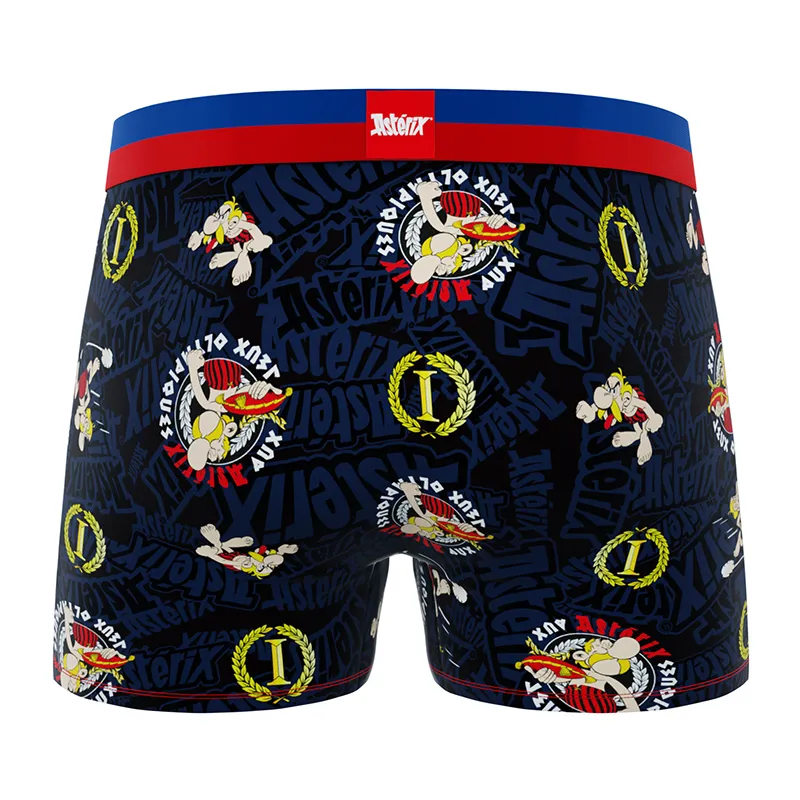 4 Boxers Homme Asterix et Obélix - Noir/Rouge/Jaune/Bleu-2