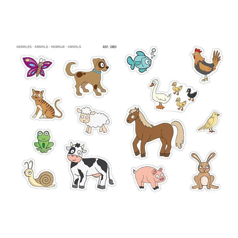 28 Maxi-gommettes repositionnables Animaux - 36m+-1