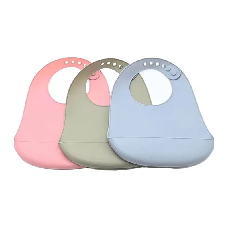 3 Bavoirs en silicone avec récupérateur-0