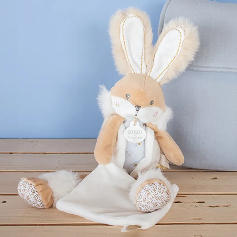Doudou Lapin de sucre Pantin Blanc - 25cm-2