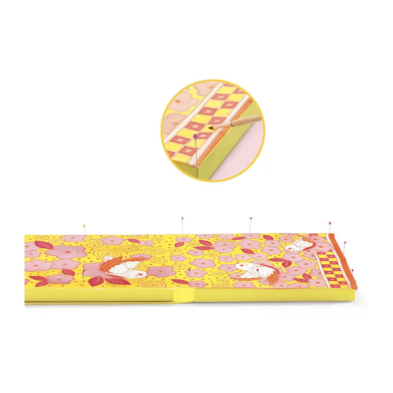 Kit créatif Soie Foulard Moineaux 8pcs - 8+-2