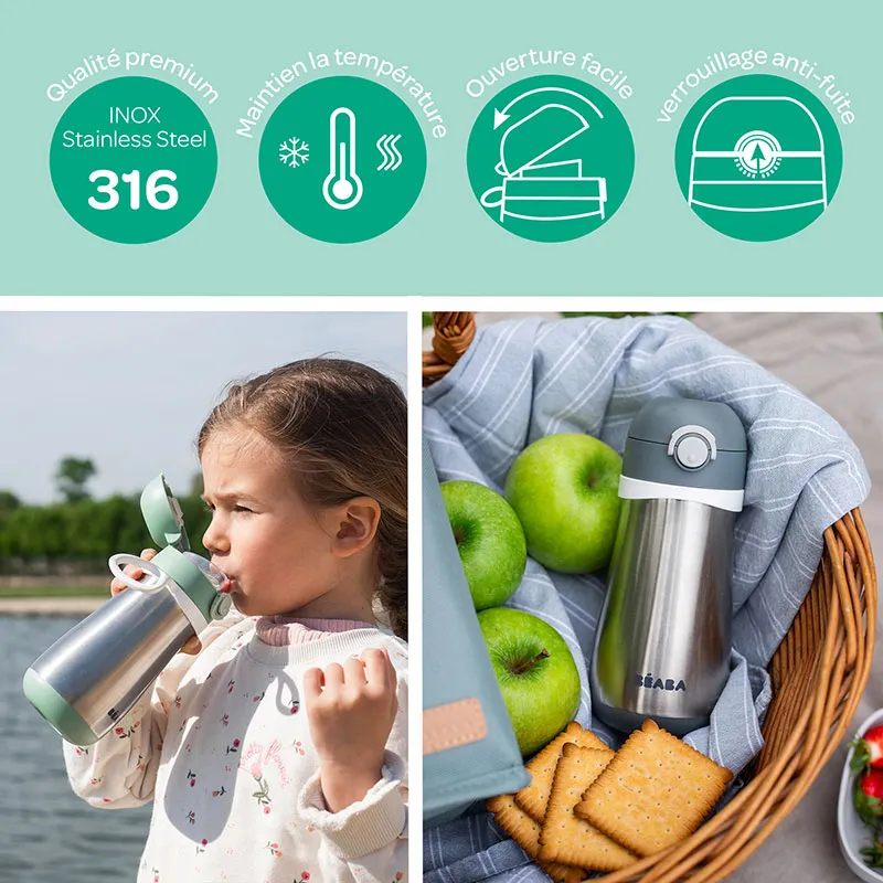 Gourde Inox Gris minéral - 350ml-3