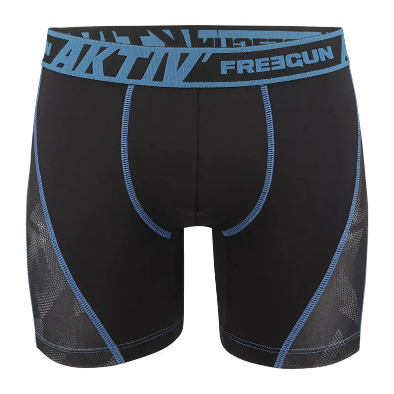4 Boxers Homme Aktiv surpiqûres colorées - Noir-2