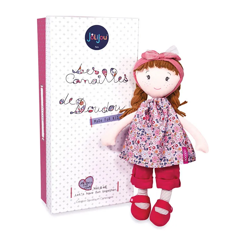 Poupée chiffon Les Canailles de Doudou Capucine - 36cm-0