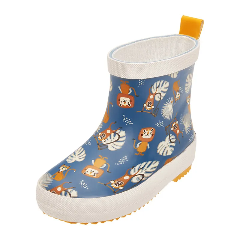 Bottes de pluie basses Jungle - Bleu canard-0
