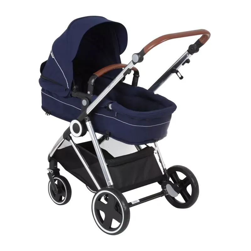 Trio Poussette transformable + Coque Gr.0+ Halime Bleu/Silver - 0m+-2