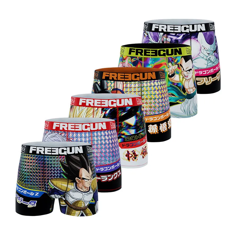 6 Boxers Homme Dragon Ball Z - Vert/Rouge/Noir/Violet-0