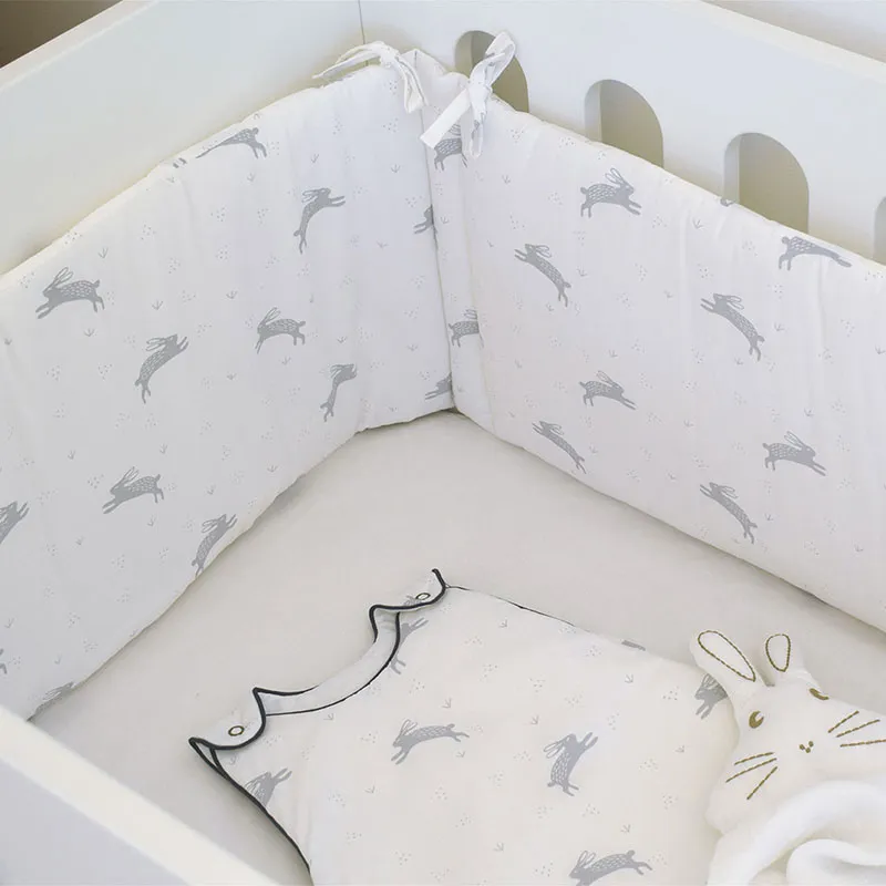 Tour de lit Coton BIO 60x120/70x140 Belleville - Gris-2
