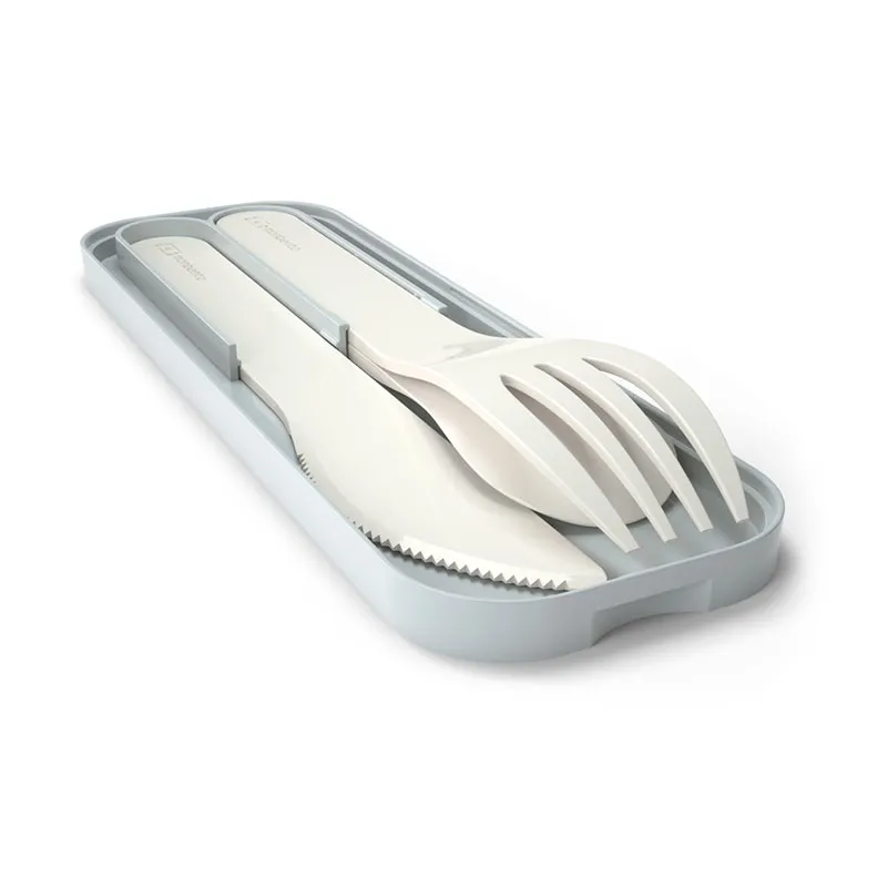 Set Lunch box Gourmet M Deep Denim + Couverts - 0,85L-2