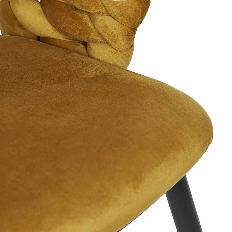 Fauteuil Velours Sawyer Moutarde - 62x54x183cm-7