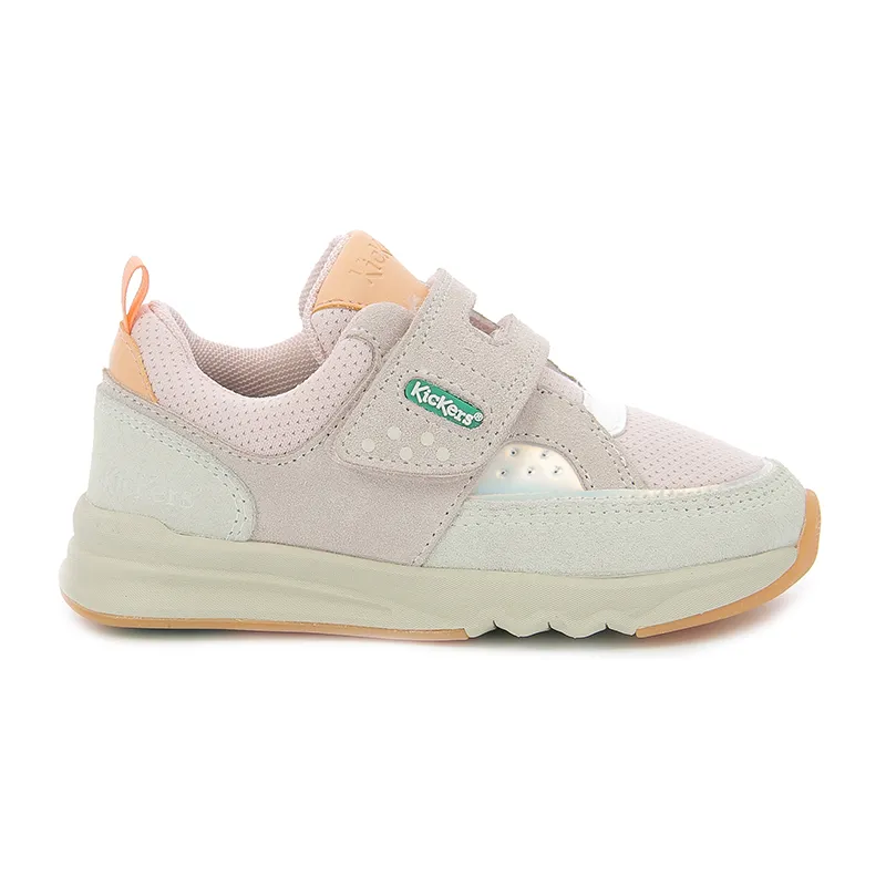 Sneakers basses Kikustom - Rose clair/Beige/Orange-2