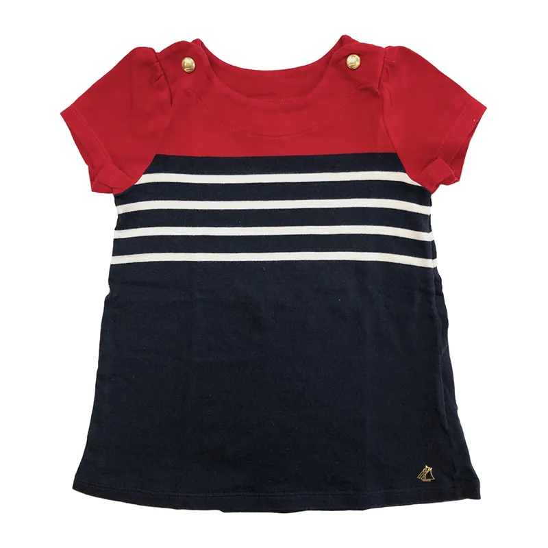 Robe - 12 mois - PETIT BATEAU - Rouge/Bleu-0