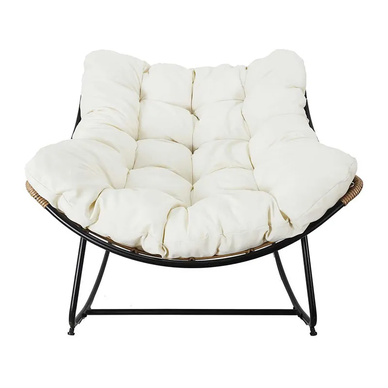 Fauteuil à bascule Tulum Beige - 96x73x114cm-2