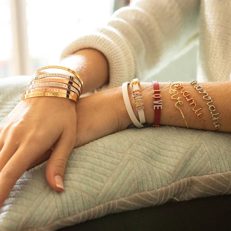Bracelet fil Maman - Laiton-1