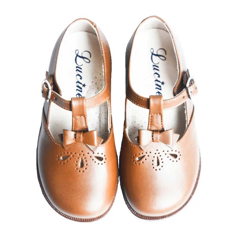 Chaussures Salomé RESISTANTES à boucle et noeud Artémis - Cuir Camel-0