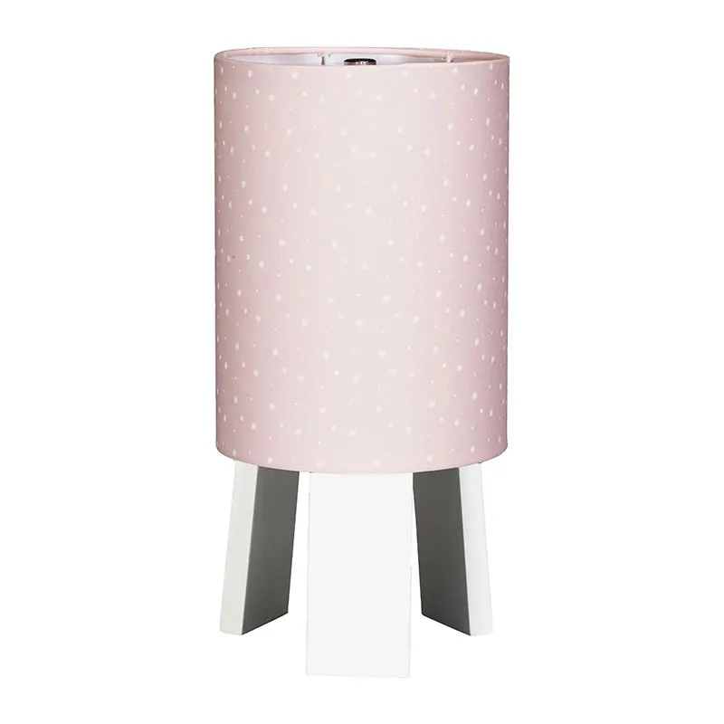 Lampe de chevet Rose/Blanc Mila - Ø16cm-0