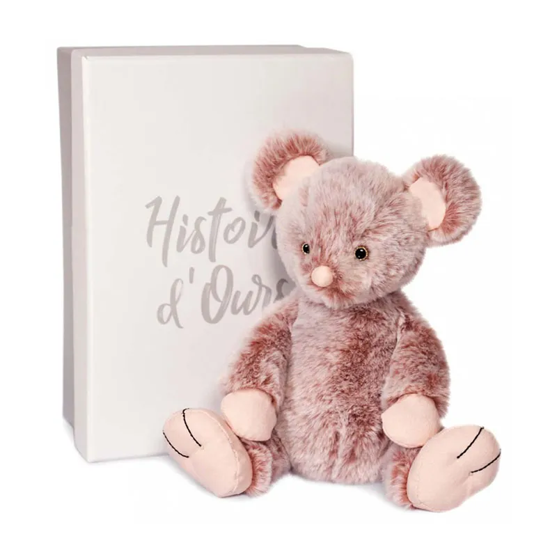 Peluche Lily la souris Les Sweety Mousse Rose - 17cm-0
