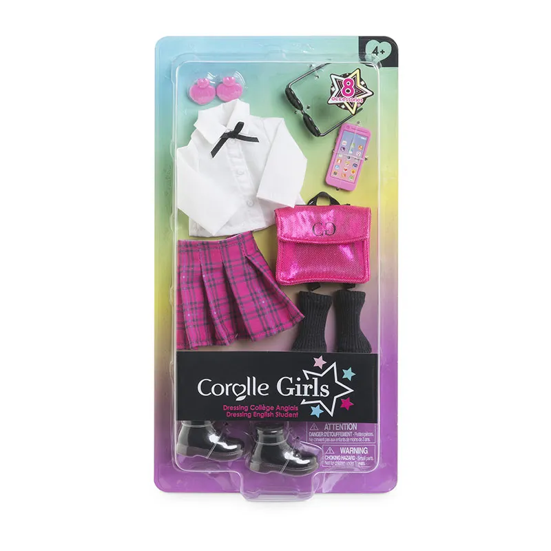 Ensemble Dressing Collège anglais Corolle Girls 28cm - 4+-5