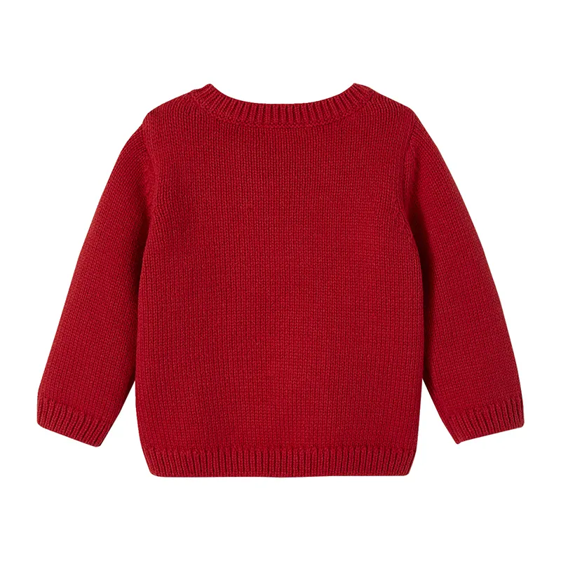 Pull tricot Noël - Rouge-1