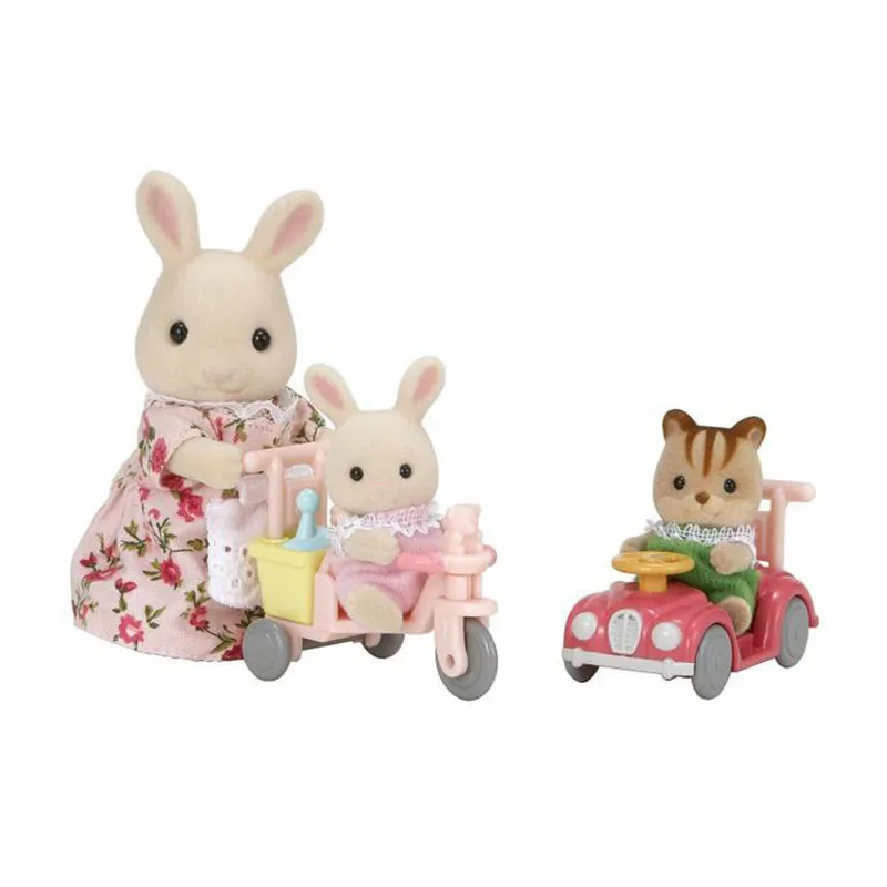 Tricycle & mini voiture + 3 figurines - 7pcs-0