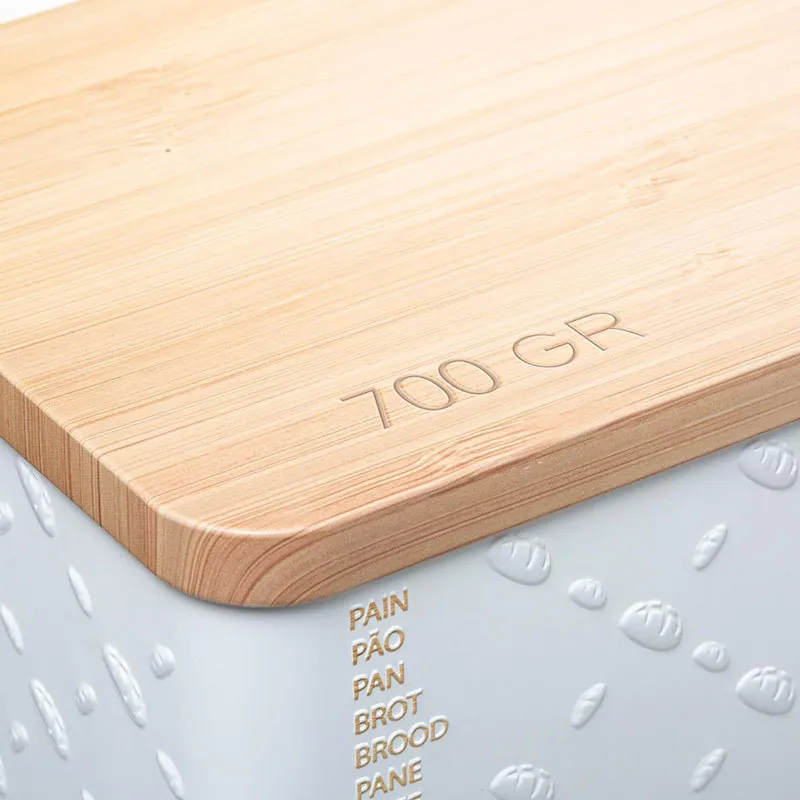 Boîte à Pain Scandi Fer/Bois Blanc - 700g-3