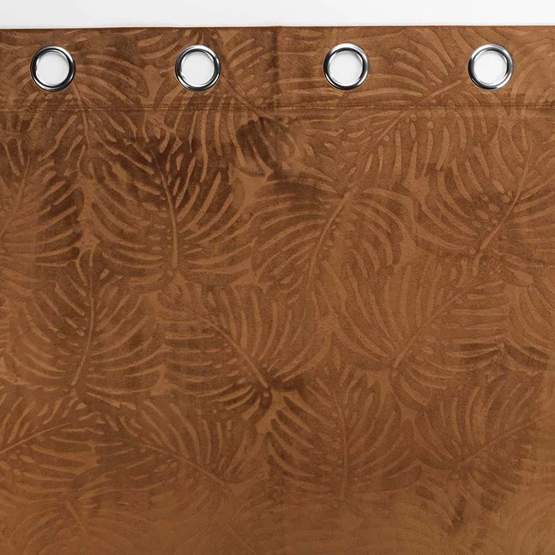 Rideau à oeillets Analia Camel - 140x240cm-3