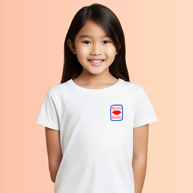 T-shirt Bisou Bisou BIO - Blanc-0