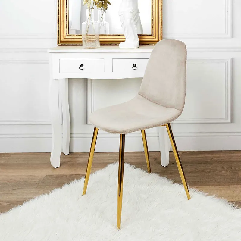 4 Chaises pieds Doré - 50x44x86cm-1