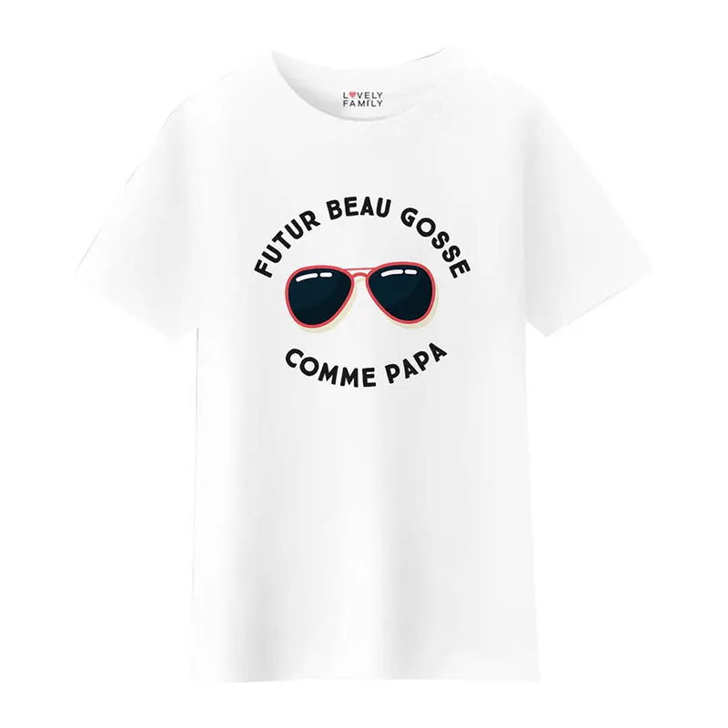 T-shirt Futur beau gosse BIO - Blanc-0
