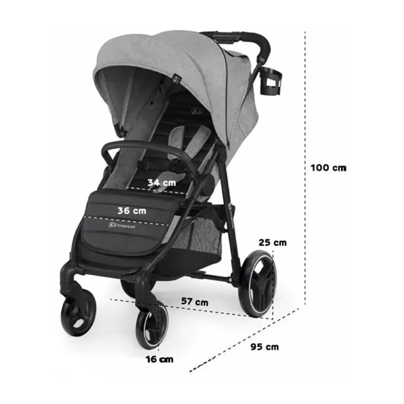 Poussette Compacte Grande City Gris - 0m+-6