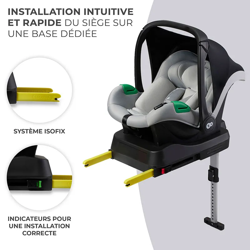 Siège-auto Mink Pro I-Size 40-75 cm + Base Isofix - Gris-7