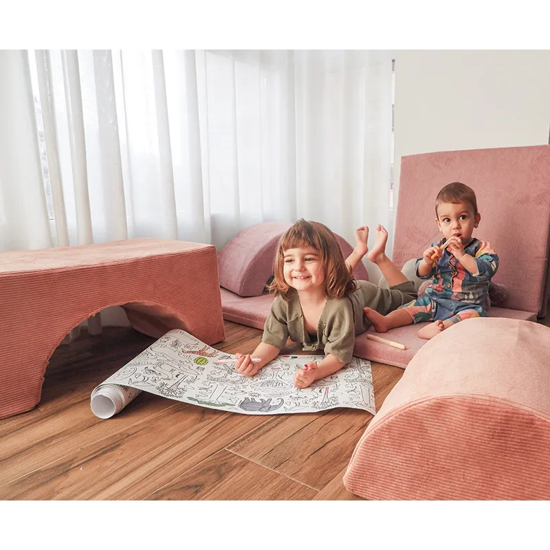 Tatami pliant Montessori Rose - 120x120cm-6