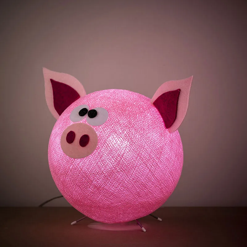 Lampe de chevet Cochon Rose-1