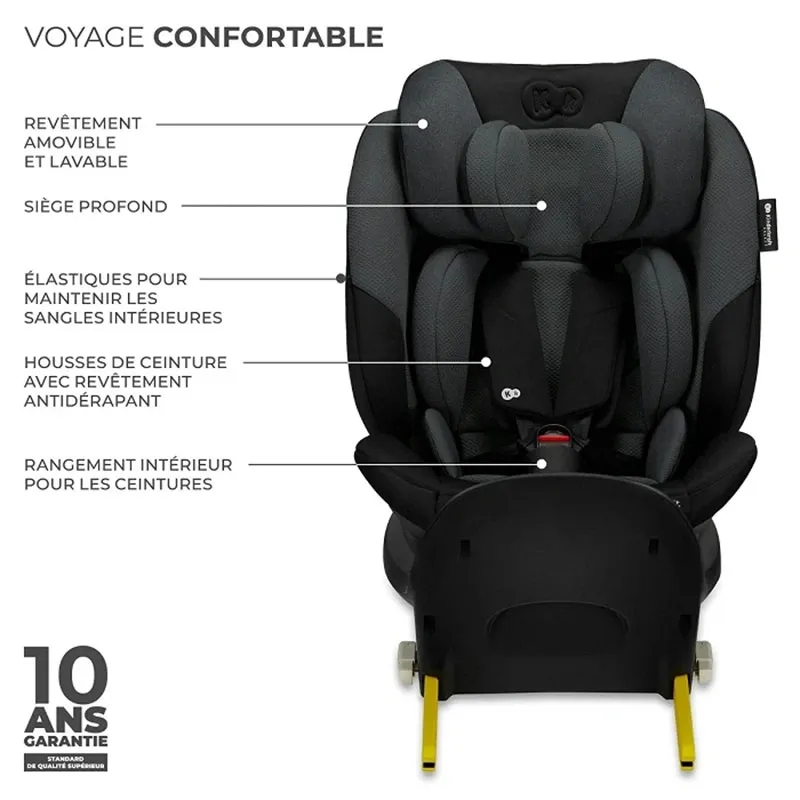 Siège-auto 360° I-FIX i-Size/Isofix 40-150cm - Noir-11