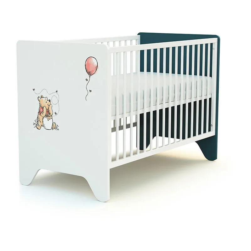 Lit bébé Disney Winnie Blanc/Canard - 60x120cm-1
