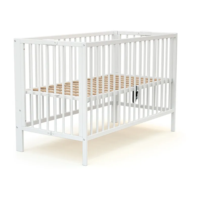 Lit Bébé pliant Bois Essentiel Blanc - 60x120cm-4